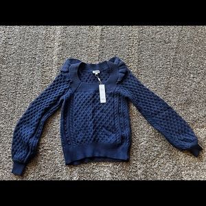 525 brand ruffle sleeved sweater